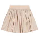 Girls Ivory & Beige Bow Skirt Set, 1, hi-res