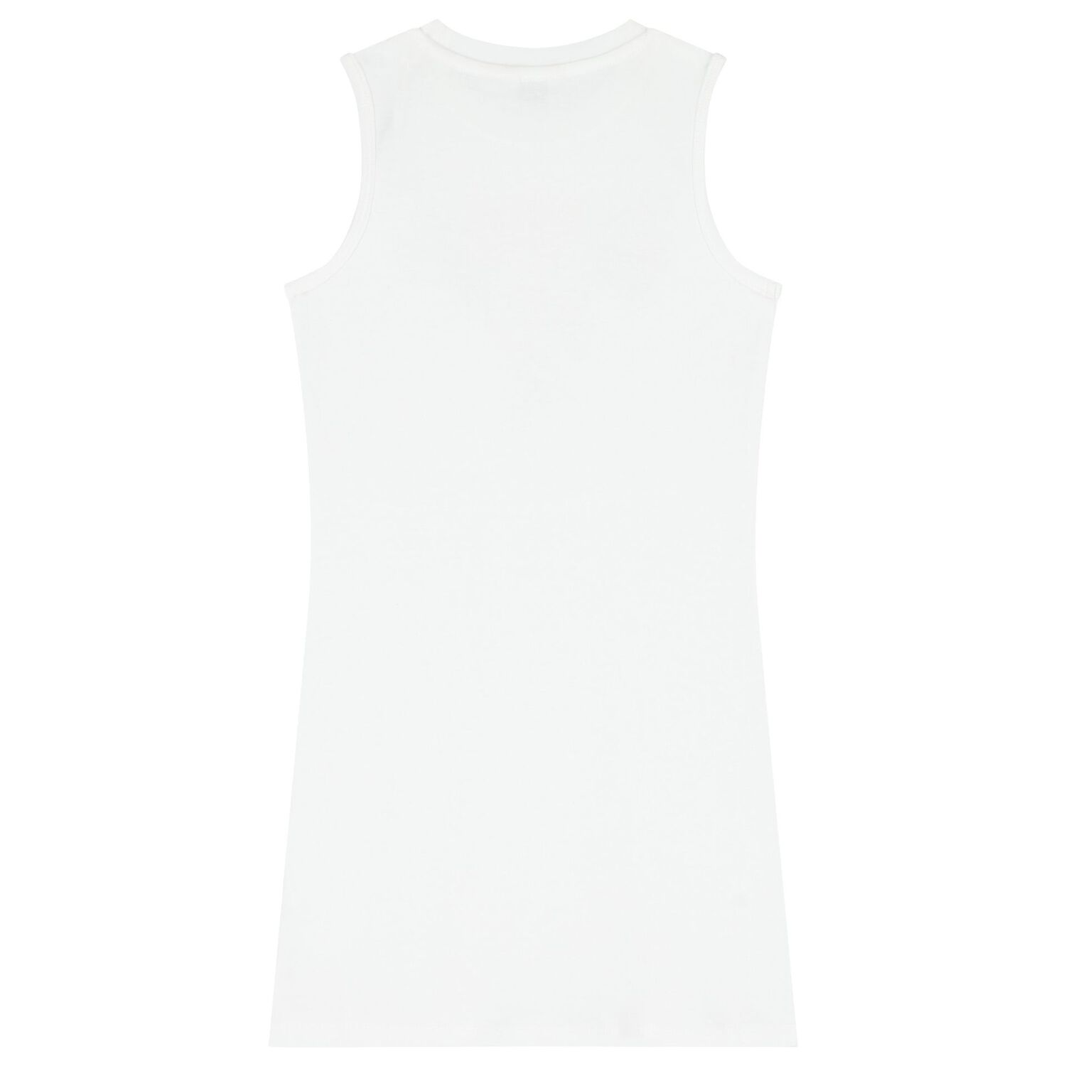 Girls White Logo Butterfly Dress, 3, hi-res