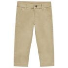 Younger Boys Beige Trousers, 1, hi-res