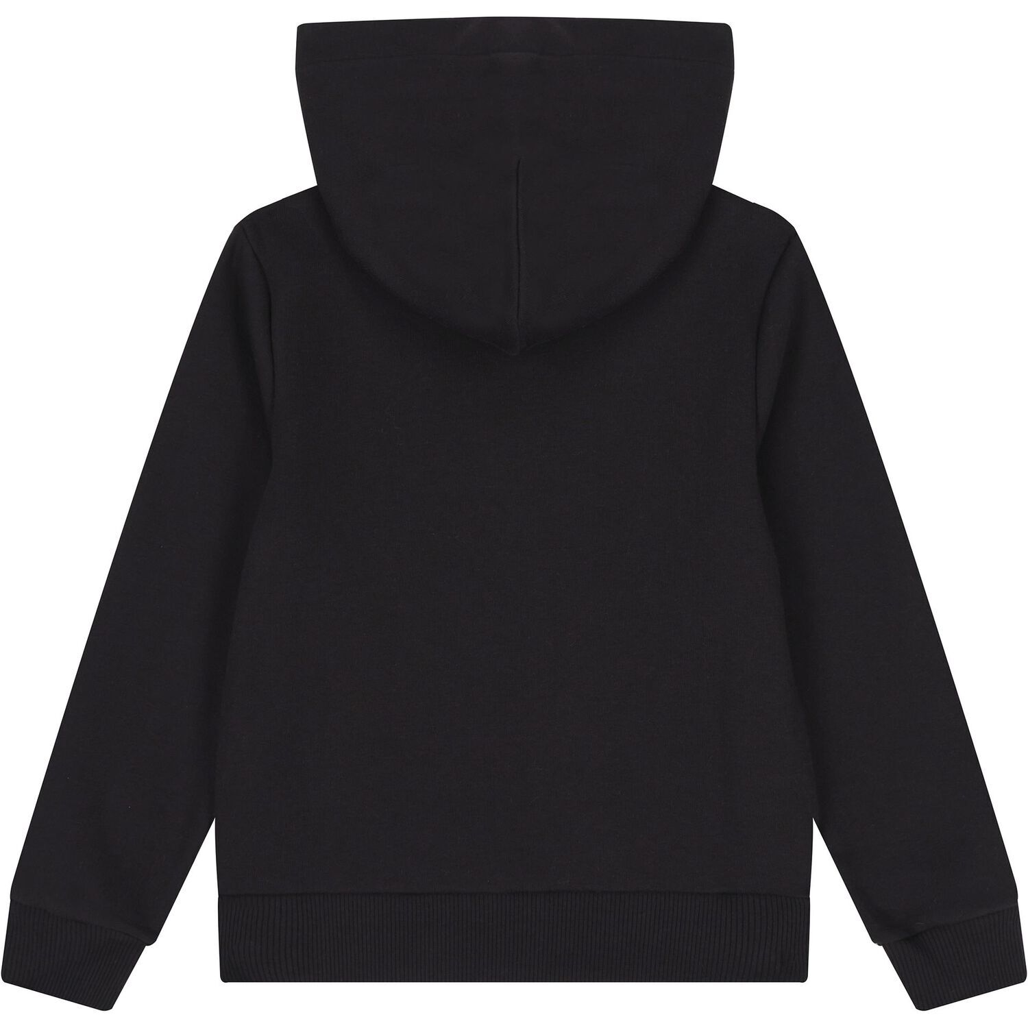 Black Logo Hooded Zip Up Top, 1, hi-res image number null
