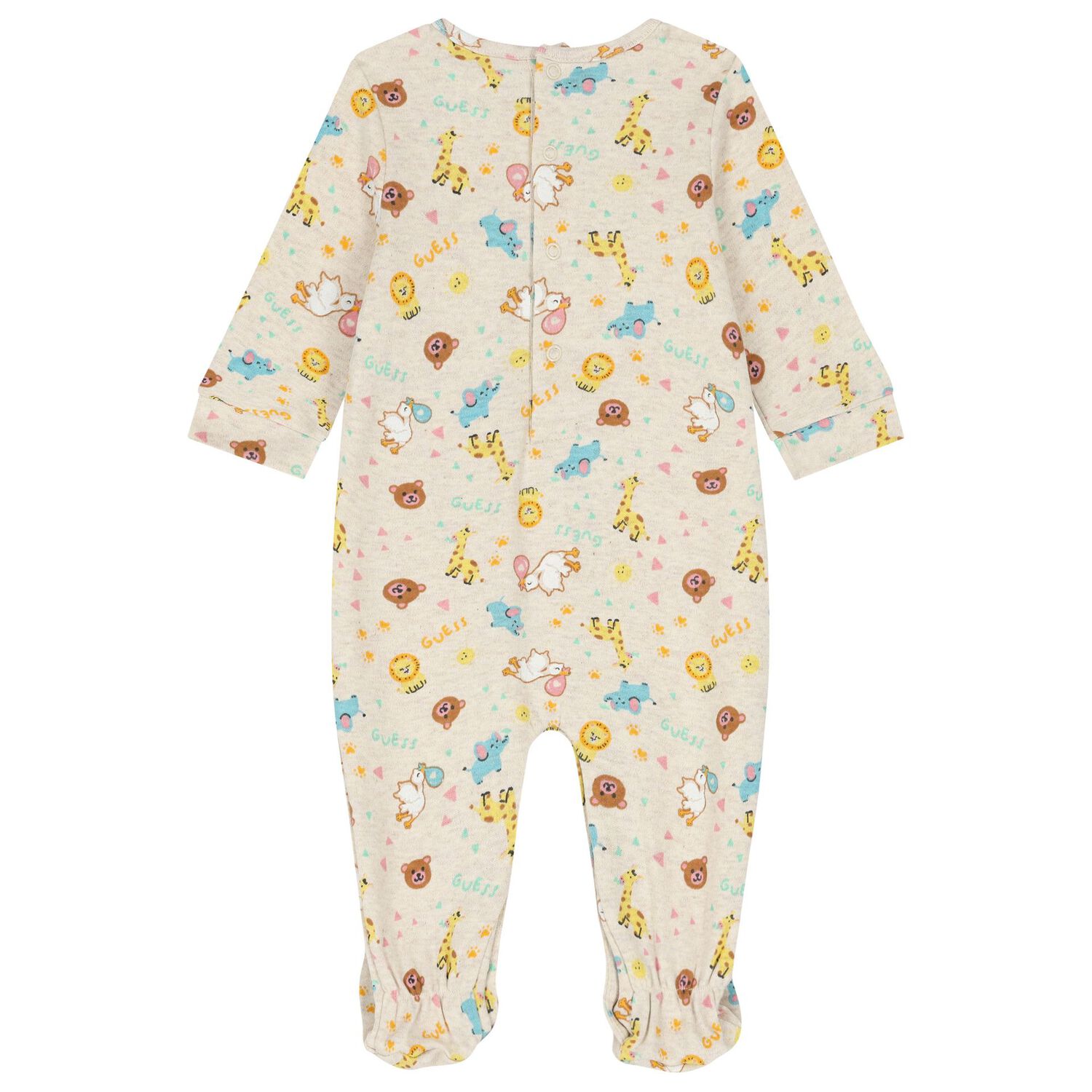 أفرول بنات بالشعار باللون البيج, 1, hi-res