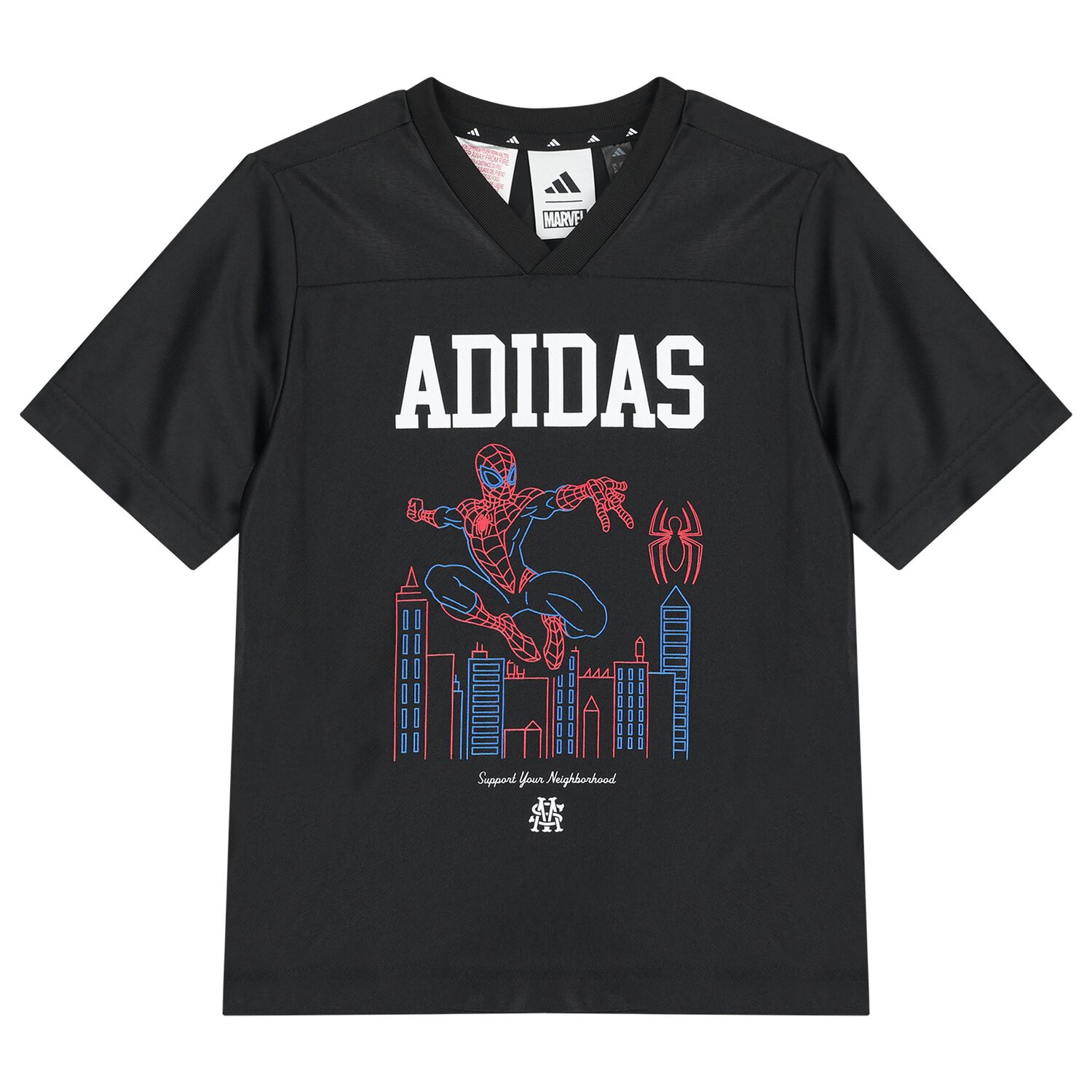 Boys Black Marvel Spider-Man T-Shirt, 1, hi-res