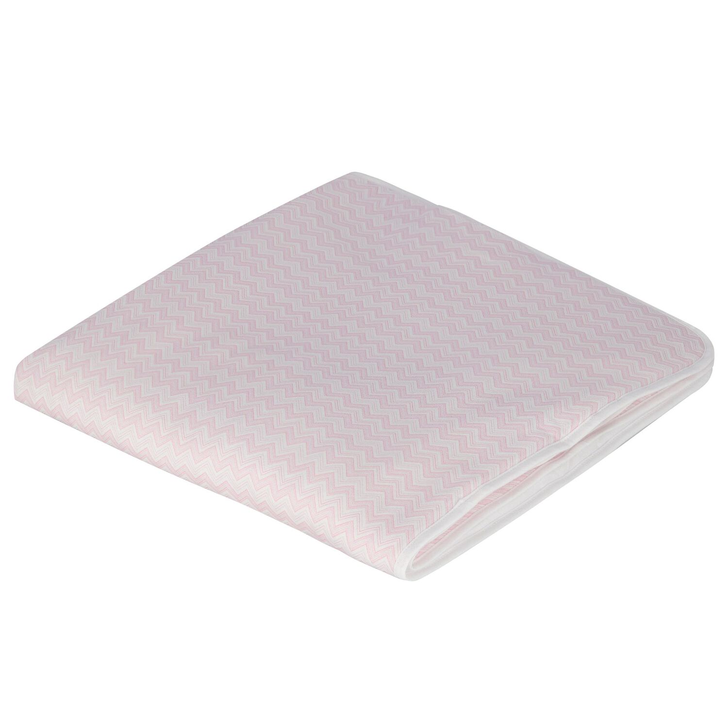 بطانية بنات بالشعار متعرجة باللون الوردي والأبيض للأطفال, 1, hi-res