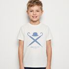 Boys White Logo T-Shirt, 1, hi-res