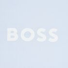 Baby Boys White & Blue Striped Logo Blanket , 3, hi-res