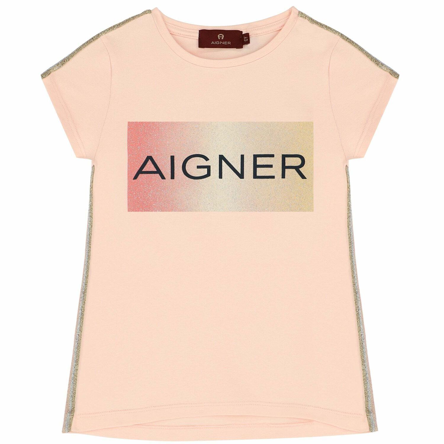 تيشيرت بالشعار باللون الزهرى للبنات, 2, hi-res