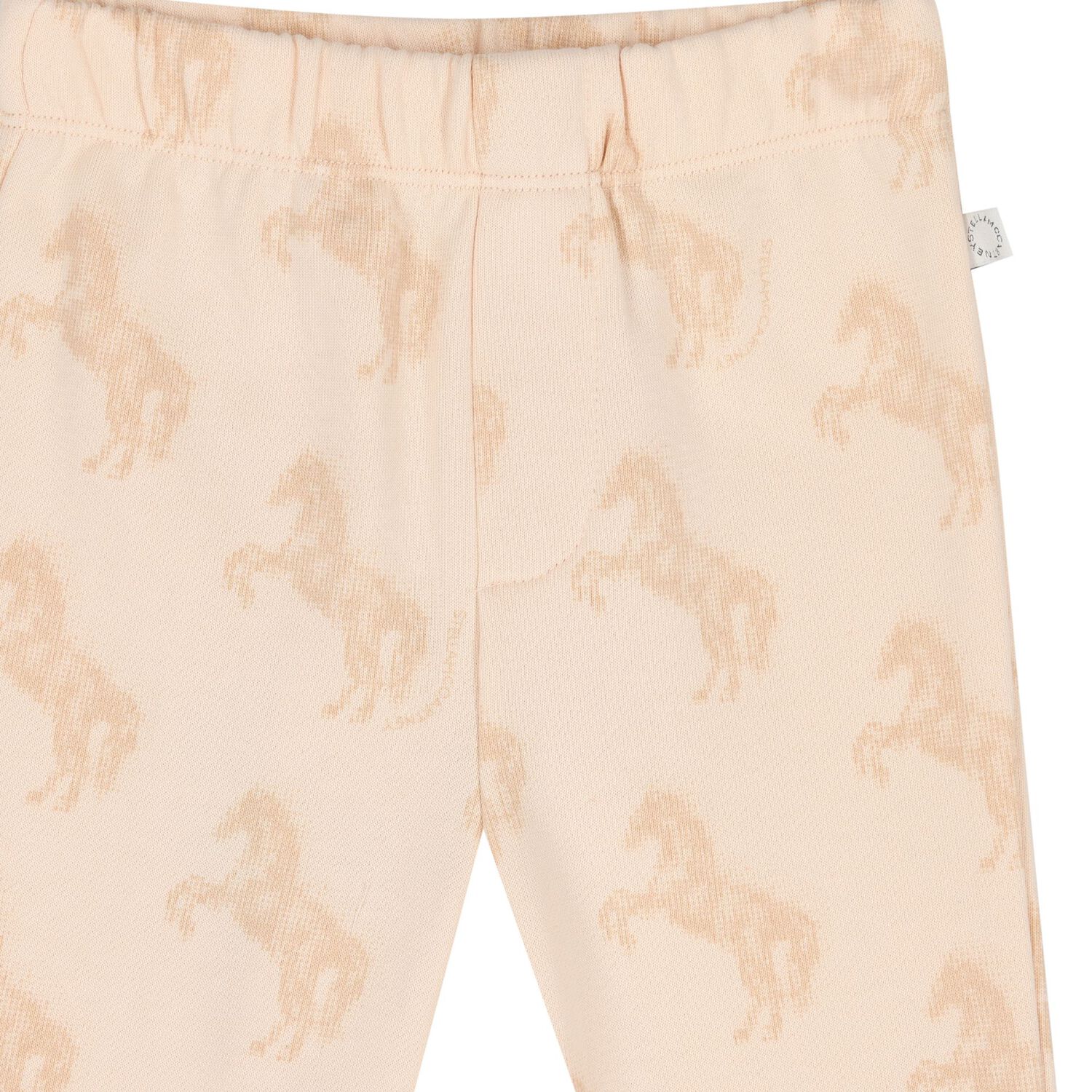 Younger Girls Beige Horse Joggers, 1, hi-res
