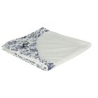Ivory & Navy Blue Toile De Jouy Hooded Towel, 1, hi-res