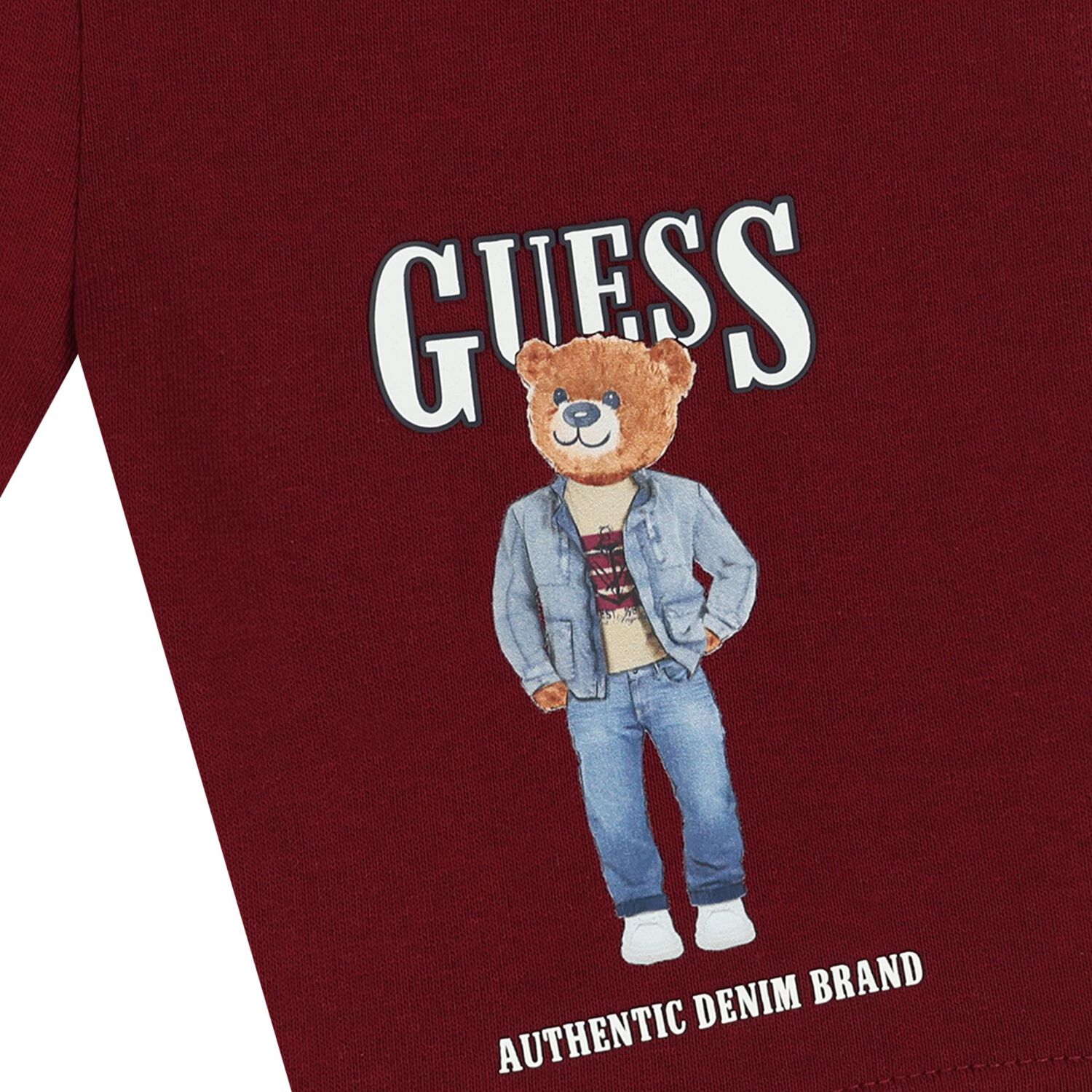 شورت اولاد بالشعار تيدى بير باللون الاحمر , 2, hi-res