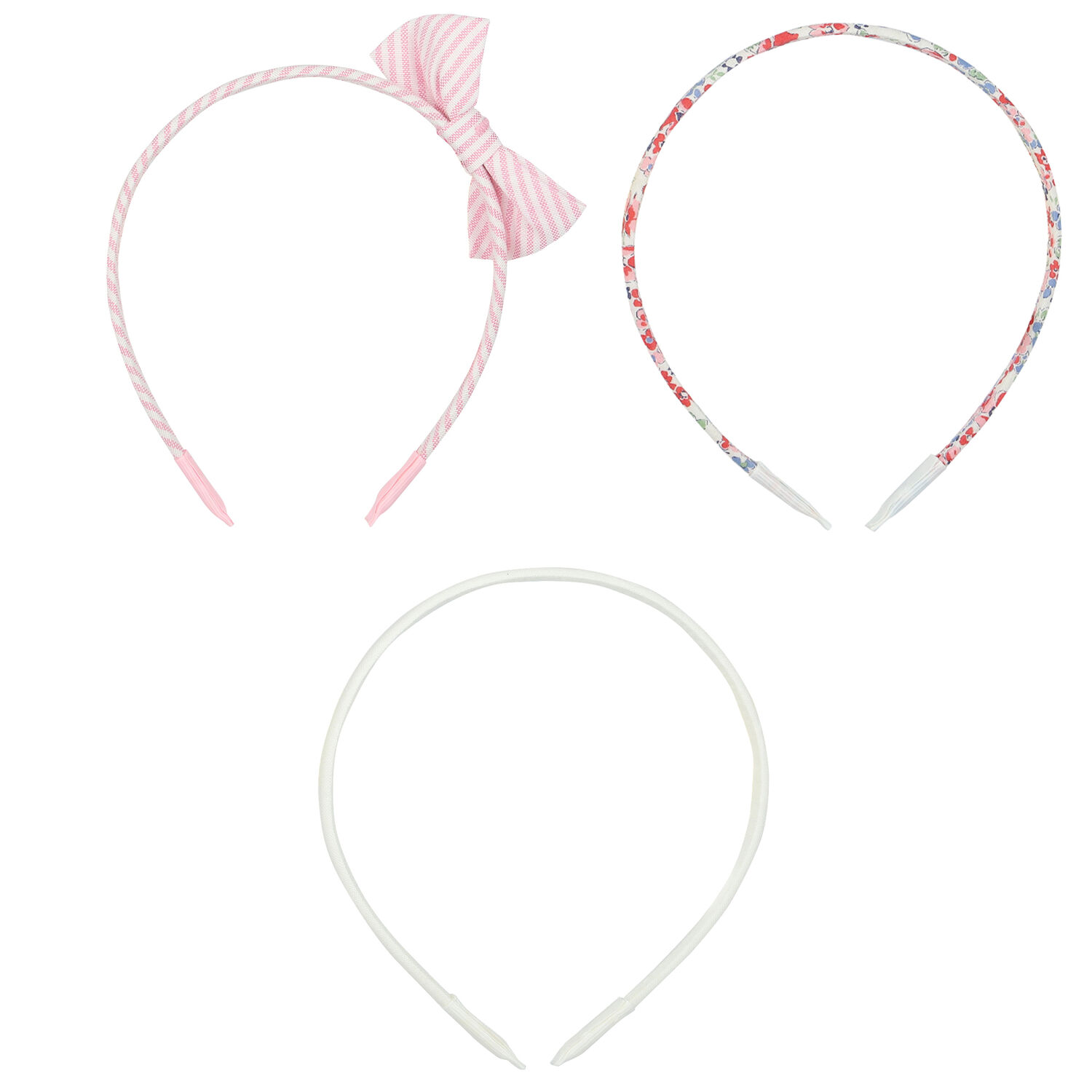 Girls Pink & White Striped Headband ( 3-Pack ), 1, hi-res image number null