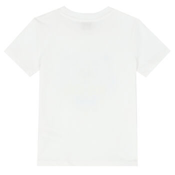 Boys White Tiger Logo T-Shirt