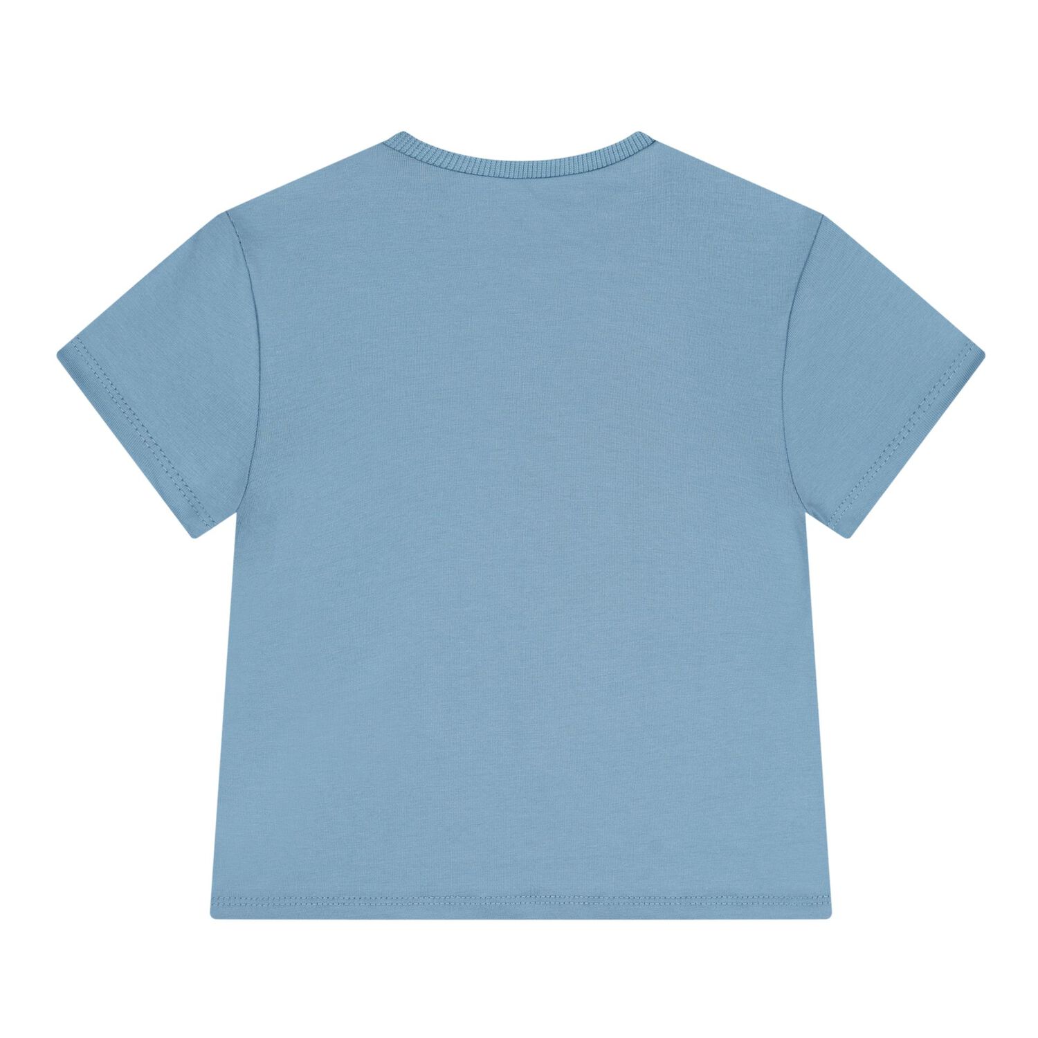 Baby Boys Blue & White Dungaree Set, 2, hi-res