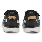 Boys Black & White Logo Trainers, 1, hi-res