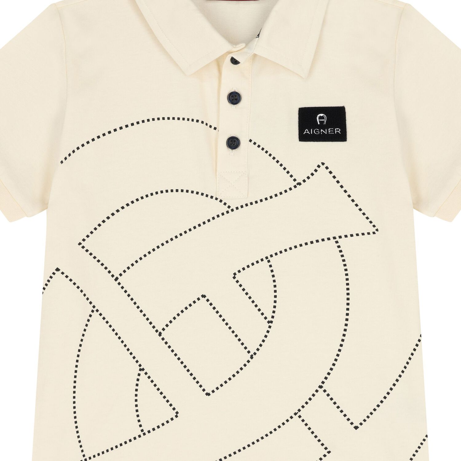 Boys Beige Logo Polo Shirt, 2, hi-res