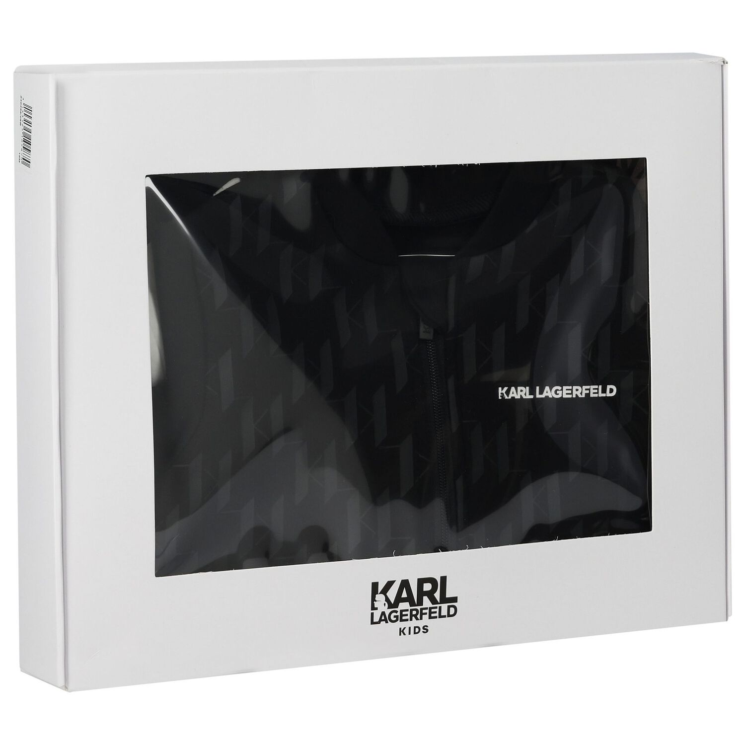 طقم بدلة رياضية أولاد بالشعار باللون الأبيض والأسود, 1, hi-res image number null