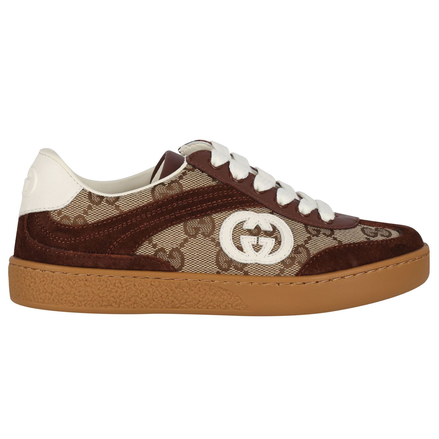 Beige GG logo Canvas Trainers, 1, hi-res