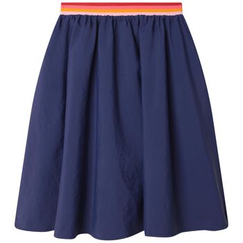 Girls Navy Blue Logo Skirt