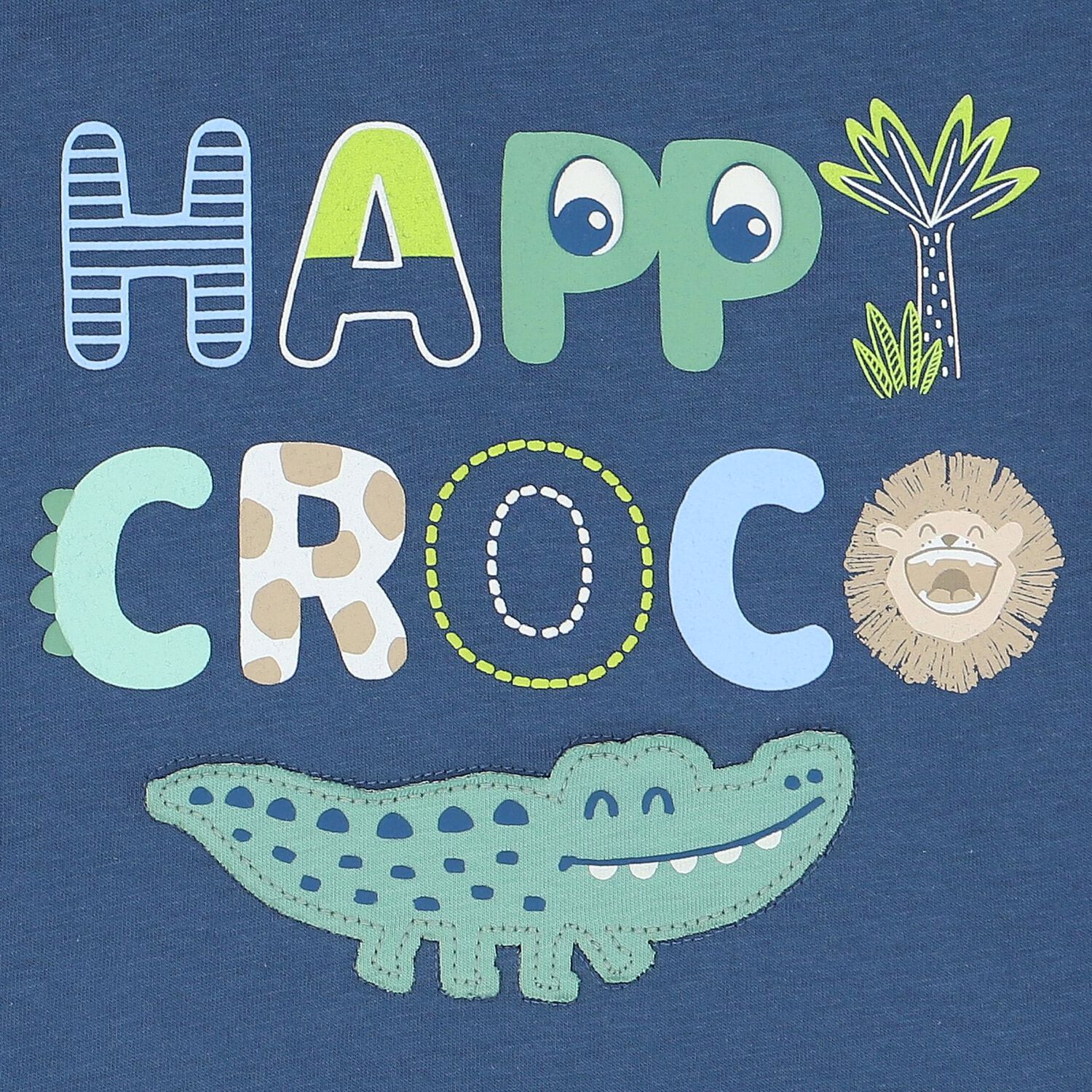 Younger Boys Blue Crocodile T-Shirt, 1, hi-res