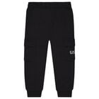 Boys Black Logo Joggers, 1, hi-res