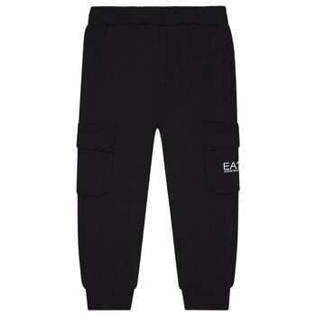 Boys Black Logo Joggers