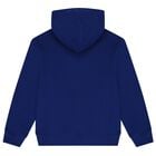 Boys Blue Logo Hooded Top, 1, hi-res