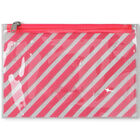 Girls Neon Pink Ruffle Swimsuit, 1, hi-res