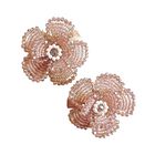 Girls Pink Crystal Flower Clip Set, 1, hi-res