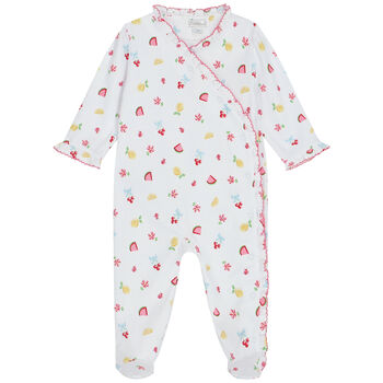 Baby Girls White Tropical Dreams Babygrow