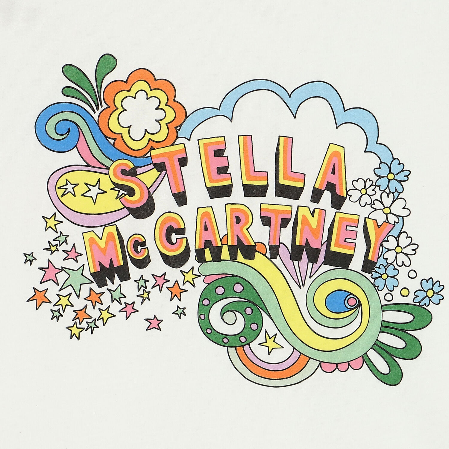 تيشيرت بالشعار باللون العاجى للبنات, 1, hi-res