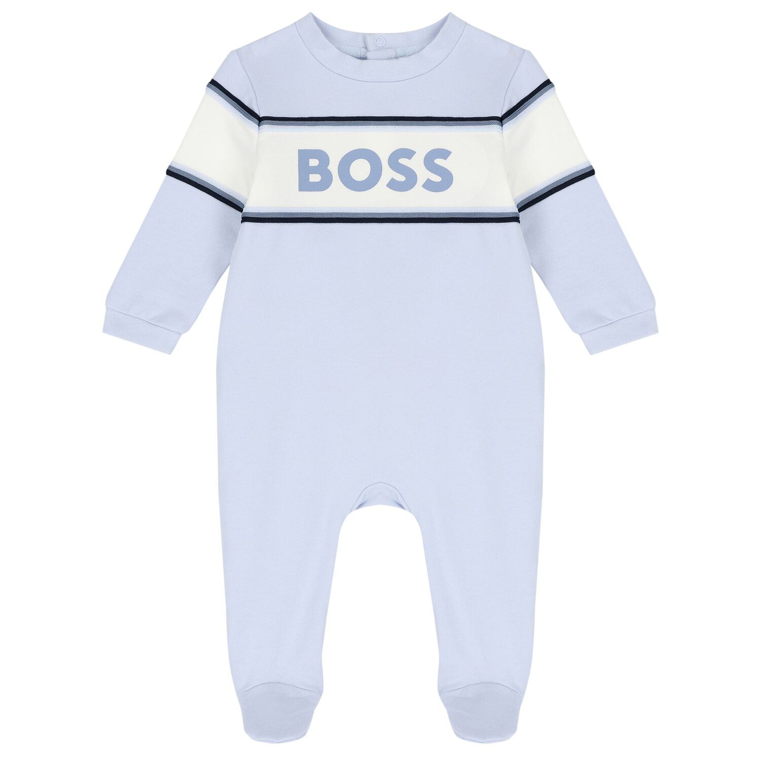 Baby Boys Blue Logo Babygrow Gift Set, 2, hi-res image number null