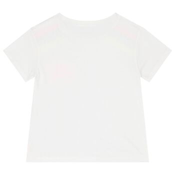 Girls White Heart T-Shirt