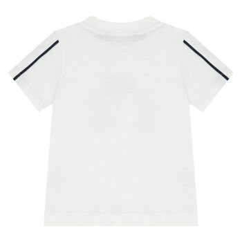 Younger Boys White Logo T-Shirt