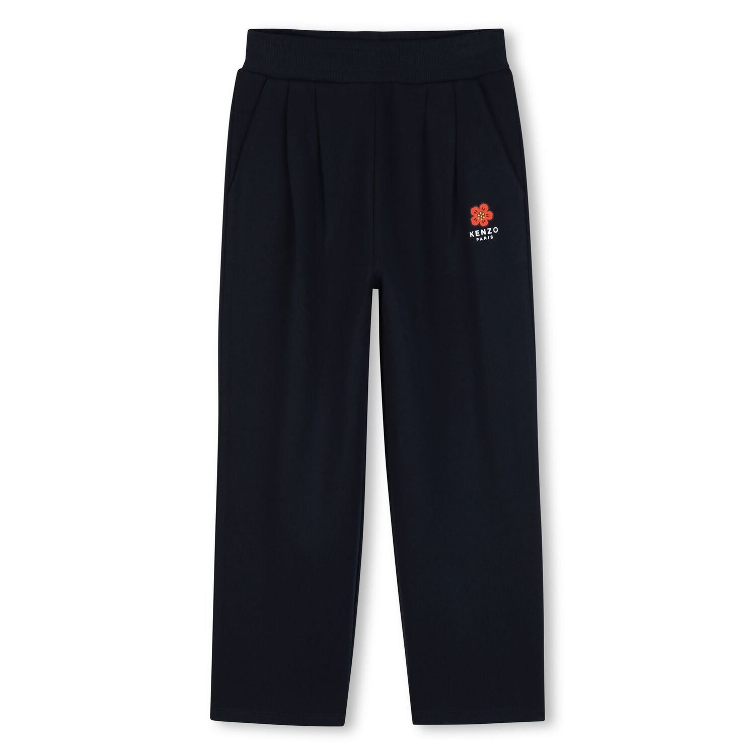 Girls Navy Blue Boke Flower Trouser Set, 1, hi-res