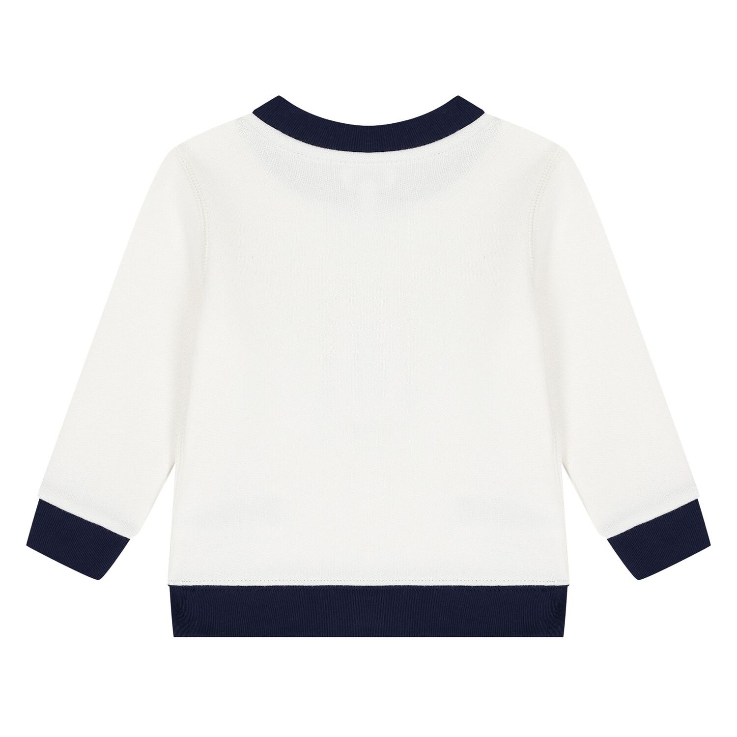 Baby Boys White & Navy Blue Logo Tracksuit, 1, hi-res image number null