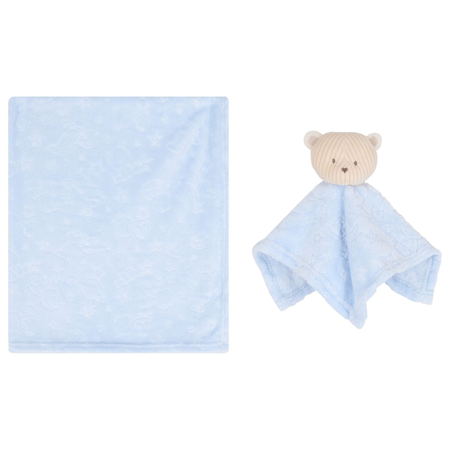 Baby Boys Blue Blanket Gift Set, 2, hi-res