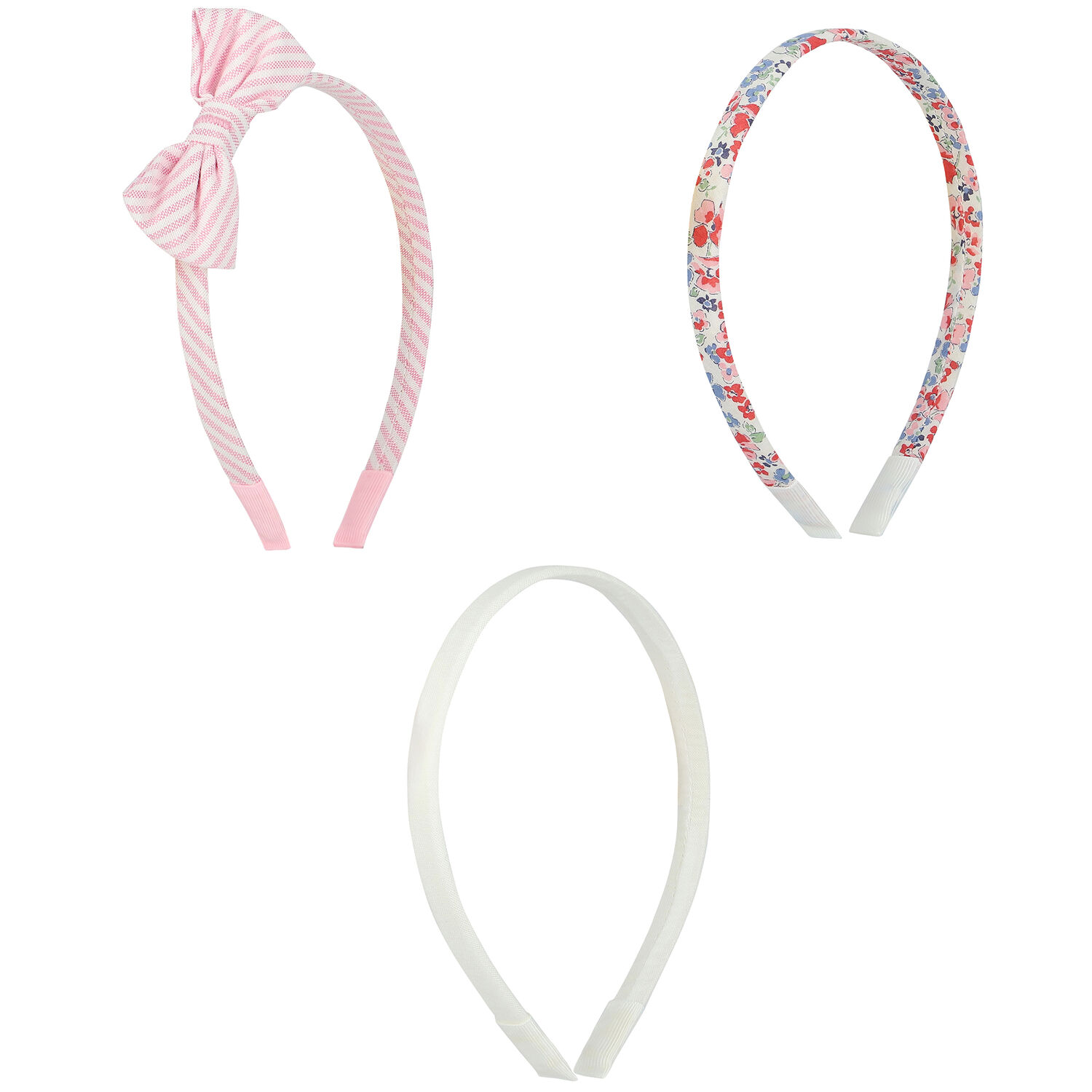 Girls Pink & White Striped Headband ( 3-Pack ), 1, hi-res image number null