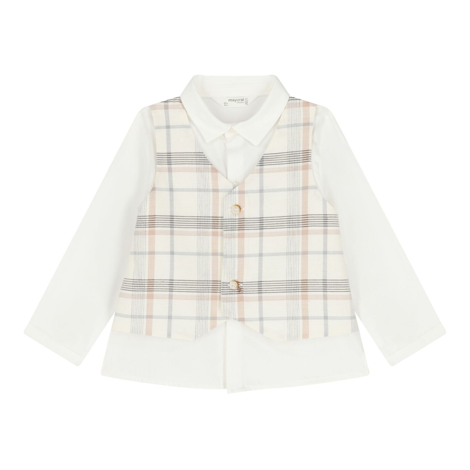 طقم شورت أولاد باللون البيج, 1, hi-res