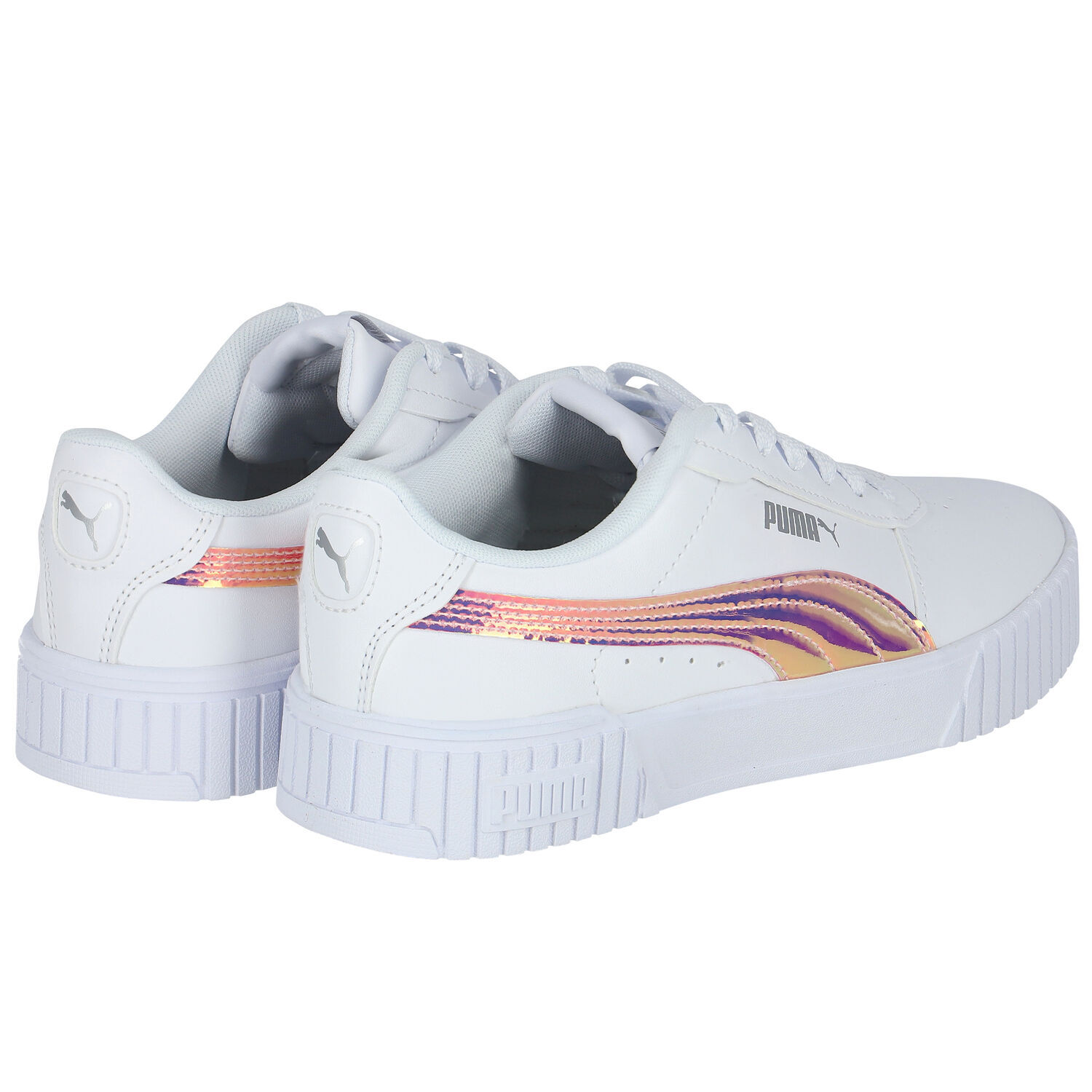 Girls White Carina Trainers, 1, hi-res image number null