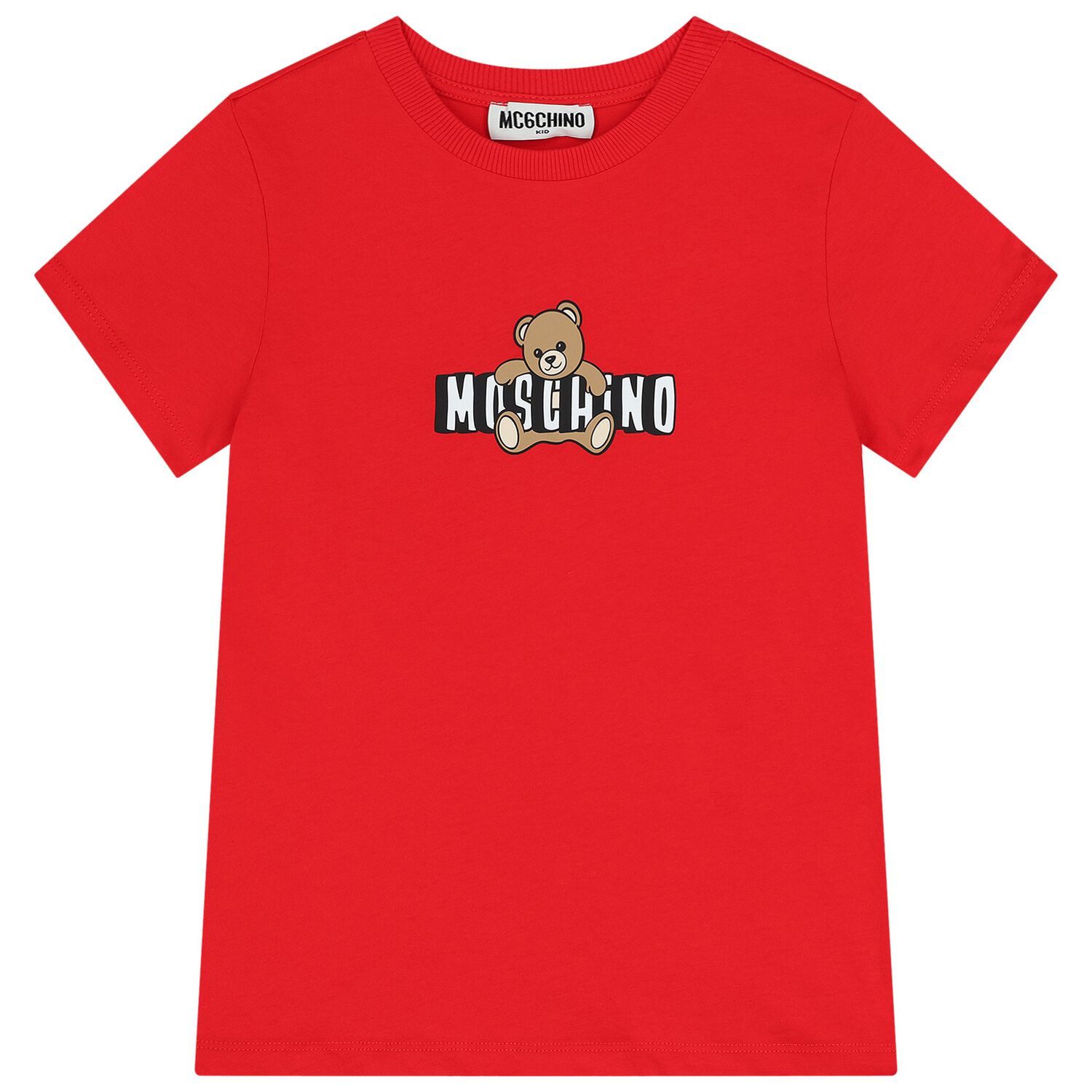 تيشيرت بالشعار بتصميم الدب تيدي باللون الاحمر , 4, hi-res