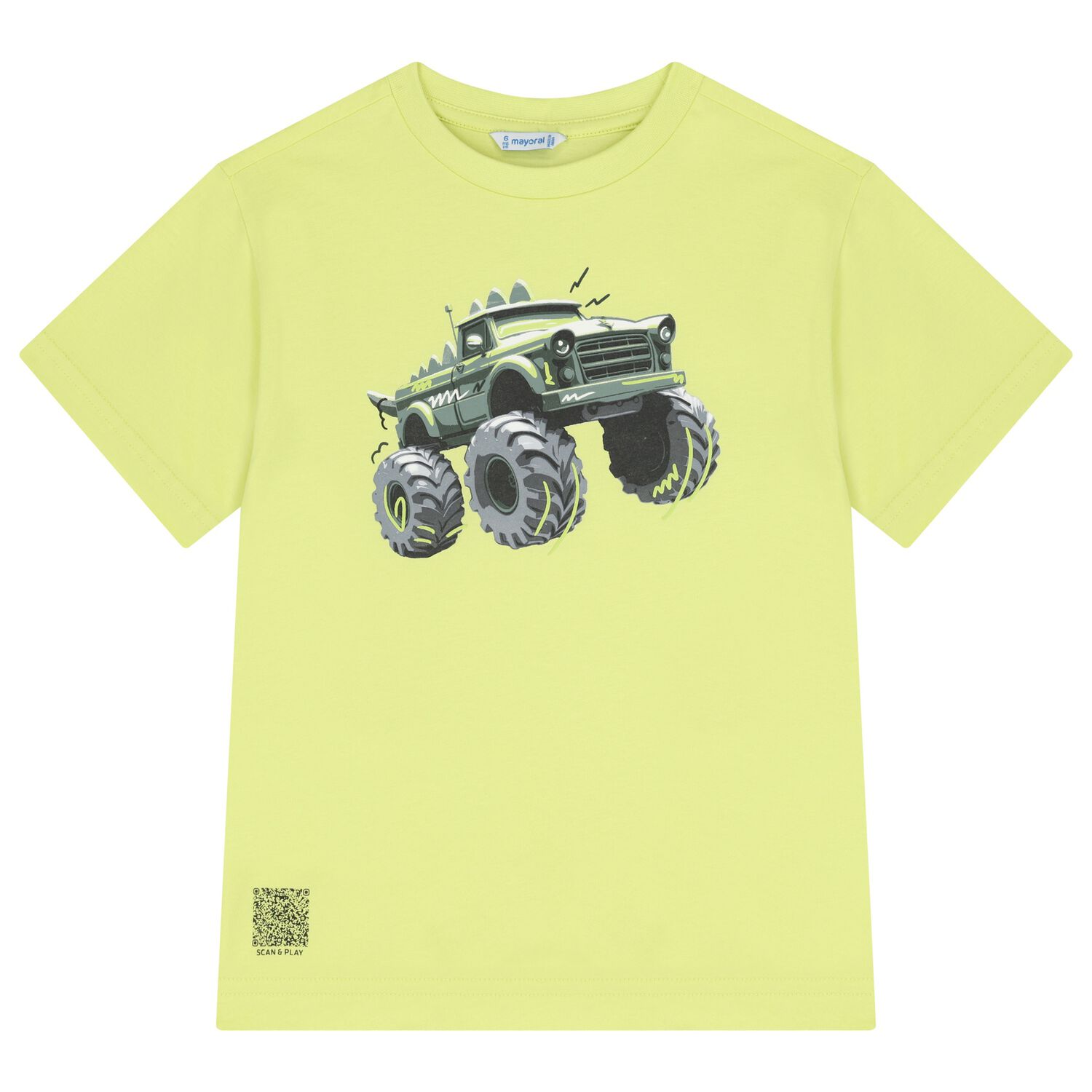 Boys Neon Green Monster Truck T-Shirt, 2, hi-res