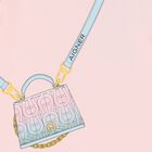 Younger Girls Pink Bag Ruffle Dress, 3, hi-res