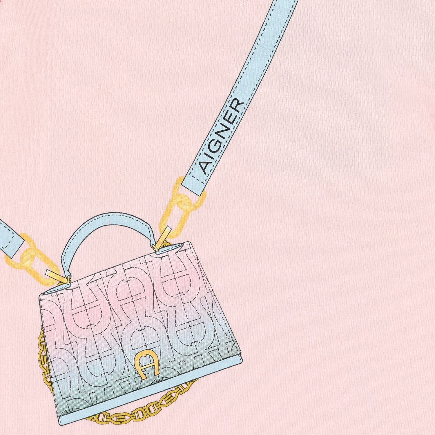 Younger Girls Pink Bag Ruffle Dress, 3, hi-res image number null