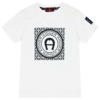 Boys White Logo T-Shirt