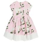Girls Pink Floral Dress, 2, hi-res
