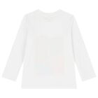 Girls White Gifts Long Sleeve Top, 1, hi-res