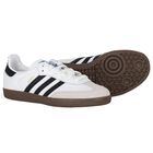 White & Black Logo Samba Trainers, 1, hi-res