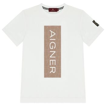 Boys White Logo T-Shirt