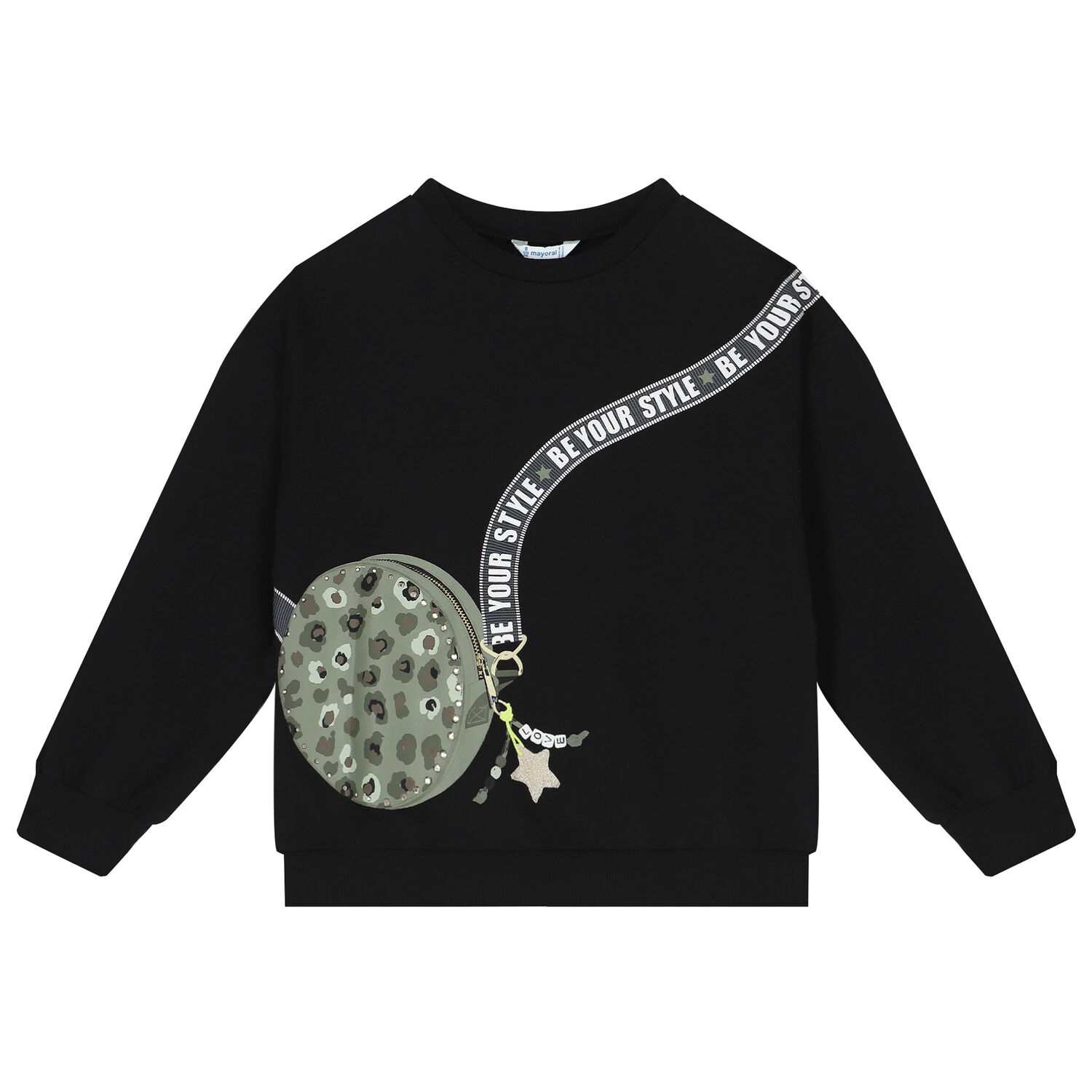 طقم ليغينز بنات باللون الاسود والاخضر, 1, hi-res image number null