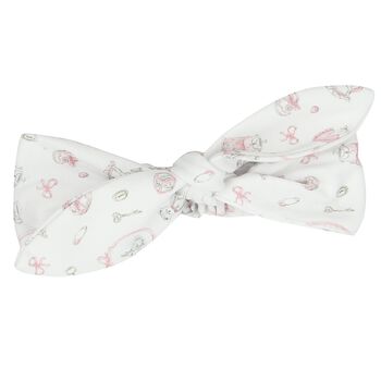 Baby Girls White & Pink Headband