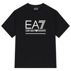 Boys Black Logo Shirt, 1, hi-res